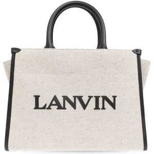 Lanvin, PM shopper tas Grijs, Dames, Maat:ONE Size