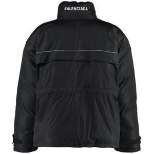 Balenciaga, Jassen, Heren, Zwart, S, Polyester, Oversize Dons Winterjas