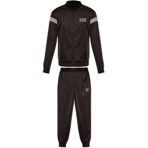 Emporio Armani Ea7, Hoodie & sweatpants set Zwart, Heren, Maat:XL