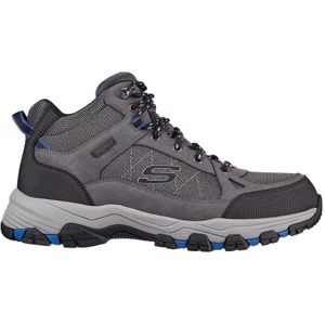 Skechers, Sport, Heren, Grijs, 41 1/2 EU, Leer, Waterdichte leren sneakers met Memory Foam