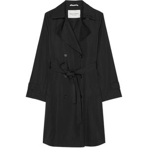 Marc O'Polo, Mantels, Dames, Zwart, XS, Polyester, Trenchcoat regulier