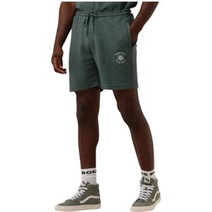 Pure Path, Korte broeken, Heren, Groen, S, Groene zomer shorts met zakken & borduursel