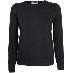 Cashmere Company, Truien, Dames, Zwart, L, Wol, Zachte Crewneck Cashmere en Wol Trui