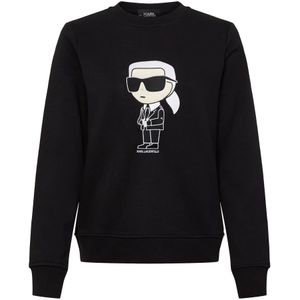 Karl Lagerfeld, Sweatshirts Zwart, Dames, Maat:L