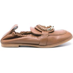 See by Chloé, Hana Leren Loafers Bruin, Dames, Maat:37 EU