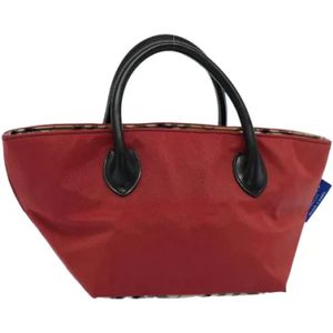 Burberry Vintage, Pre-owned, Dames, Rood, ONE Size, Nylon, Pre-owned Nylon handbags