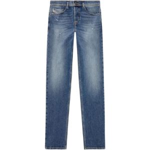 Diesel, Jeans, Heren, Blauw, W34, Katoen, Slim-fit Jeans