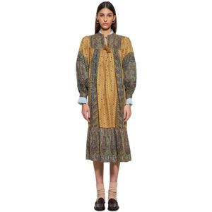 Antik Batik, Midi Kleedjes Veelkleurig, Dames, Maat:L