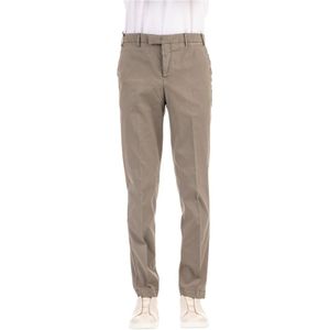 PT Torino, Grijze Twill Stretch Broek Grijs, Heren, Maat:M