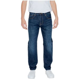 Armani Exchange, Jeans, Heren, Blauw, W32, Katoen, Slim Fit Heren Jeans Lente/Zomer Collectie