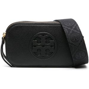 Tory Burch, Tassen, Dames, Zwart, ONE Size, Mini Crossbody Tas Zwart