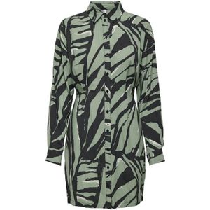 Only, Lily Pad/Rebel Tiger Overhemdjurk Groen, Dames, Maat:XS