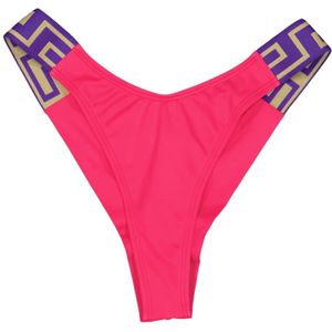 Versace, Badkleding, Dames, Roze, L, Nylon, Greca Bikini Broekje