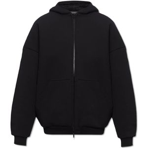 Balenciaga, Sweatshirts & Hoodies, Heren, Zwart, L, Katoen, Skiwear collectie hoodie