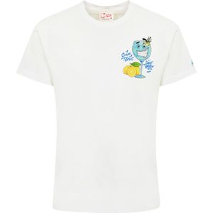 MC2 Saint Barth, Tops, Heren, Wit, S, Katoen, Gin Tonic Heart Print T-shirt