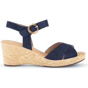 Gabor, Schoenen, Dames, Blauw, 35 1/2 EU, Navy Leren Sandalen