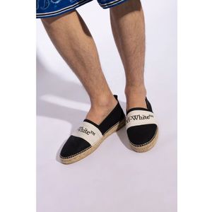 Off White, Schoenen, Heren, Zwart, 41 EU, Katoen, Boekachtige espadrilles