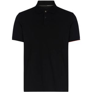 Rrd, Tops, Heren, Zwart, S, Polyester, Zwarte technische stof Macro Polo Shirt
