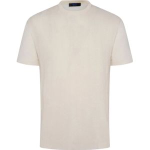 Kiton, Truien, Heren, Wit, XL, Wol, Wol Zijde Crew-Neck T-Shirt