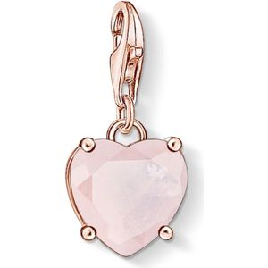 Thomas Sabo, Accessoires, Dames, Roze, ONE Size, Elegante hart bedel met roze steen
