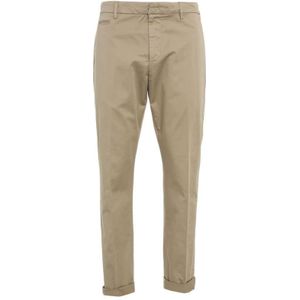 Dondup, Italiaanse Chino Broek Bruin, Heren, Maat:W35