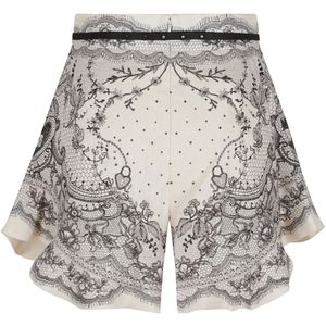 Zimmermann, Korte broeken, Dames, Veelkleurig, S, Linnen, Witte Linnen Bermuda Shorts