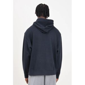 Armani Exchange, Sweatshirts & Hoodies, Heren, Blauw, S, Katoen, Blauwe Hoodie Casual Herfst Winter