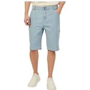 Dickies, Korte broeken, Heren, Blauw, W34, Denim, Avontuur Denim Bermuda Shorts