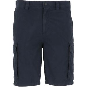 Woolrich, Korte broeken, Heren, Blauw, W30, Katoen, Blauwe Cargo Bermuda Shorts