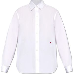 Moschino, Katoenen shirt Wit, Dames, Maat:S