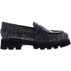 Pons Quintana, Grijs Croco Lak Loafer Grijs, Dames, Maat:41 EU