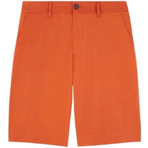 Maison Kitsuné, Korte broeken, Heren, Oranje, S, Stijlvolle Board Shorts in Paprika