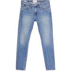 Calvin Klein Jeans, Jeans, Heren, Blauw, W32, Denim, Slim-fit Jeans