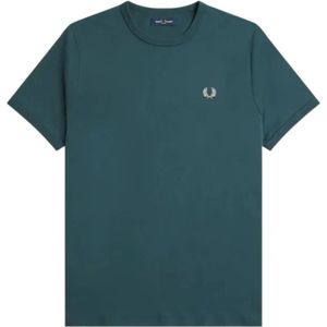 Fred Perry, Tops, Heren, Blauw, L, Ringer T-shirt