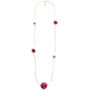 Marni, Accessoires, Dames, Roze, ONE Size, Gouden Kraag Ketting