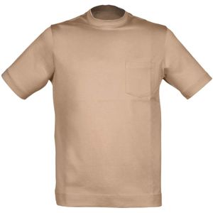 Circolo 1901, Tops, Heren, Bruin, 2Xl, Jersey Zak T-Shirt in Fango
