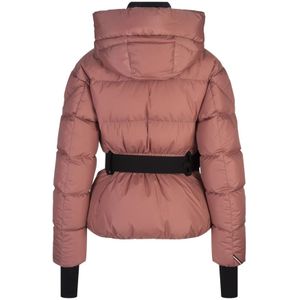 Moncler, Jassen, Dames, Roze, XS, Nylon, Roze Bouquetin Down Ski Jas