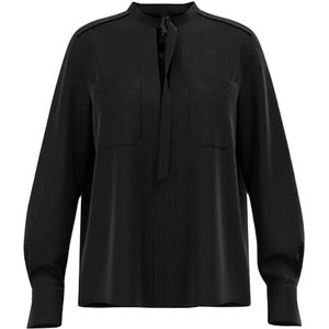 Marc Cain, Blouses & Shirts, Dames, Zwart, S, Stijlvolle Zwarte Blouse met Wijde Silhouet