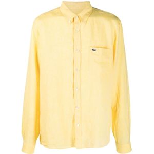 Lacoste, Overhemden, Heren, Geel, 2Xl, Stijlvolle Lacoste Shirts