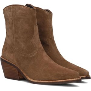 Via Vai, Schoenen, Dames, Bruin, 40 EU, Suède, Bruine Suède Cowboy Enkellaarzen