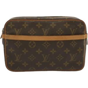 Louis Vuitton Vintage, Pre-owned, unisex, Bruin, ONE Size, Pre-owned Canvas clutches
