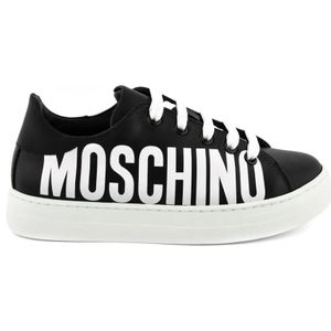 Moschino, Schoenen, Dames, Zwart, 37 EU, Zwart/Wit Sneakers 74419