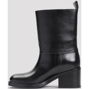 Bally, Schoenen, Dames, Zwart, 37 EU, Leer, Zwarte Enkellaarsjes Elegante Stijl