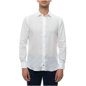 Càrrel, Overhemden, Heren, Wit, 5Xl, Linnen, Italiaans Linnen Jurk Hals Shirt