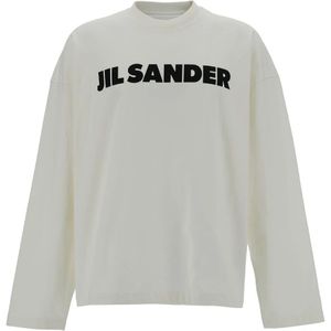 Jil Sander, Sweatshirts Wit, Heren, Maat:L