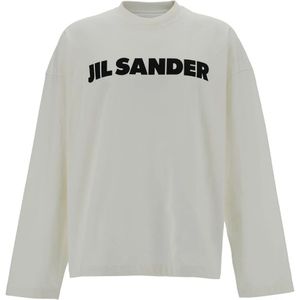 Jil Sander, Tops, Heren, Wit, M, Katoen, Sweatshirts