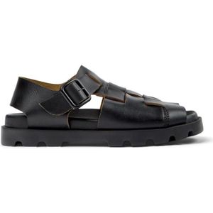 Camper, Schoenen, Heren, Zwart, 44 EU, Zwarte Brutus Herensandalen