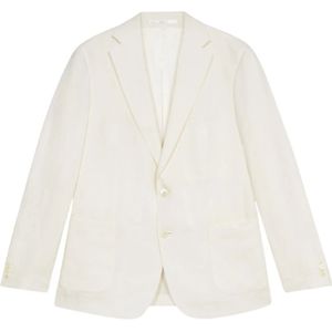 Brooks Brothers, Jassen, Heren, Wit, M, Linnen, Witte Linnen Blazer