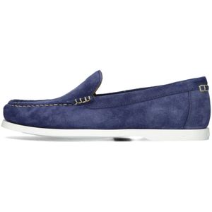 Ralph Lauren, Schoenen, Heren, Blauw, 46 EU, Suède, Blauwe Suède Venetian Loafers