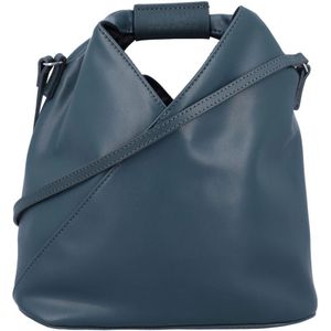 MM6 Maison Margiela, Tassen, Dames, Blauw, ONE Size, Groene Gables Leren Handtas